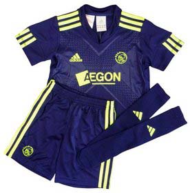 2010-11 Ajax Adidas Little Boys Away Mini Kit