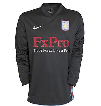 2010-11 Aston Villa Away Long Sleeve Nike Football Shirt