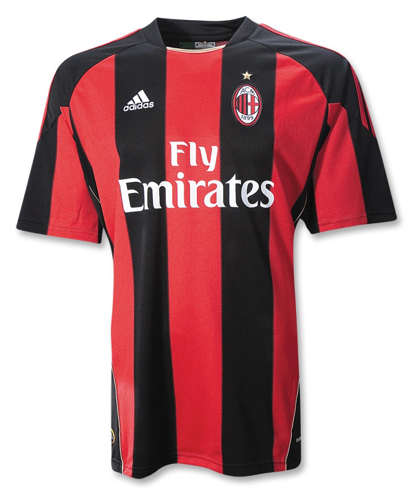 2010-11 AC Milan Adidas Home Football Shirt (Kids)