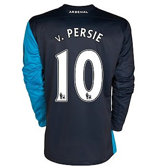 2011-12 Arsenal Long Sleeve Away Shirt (V.Persie 10)