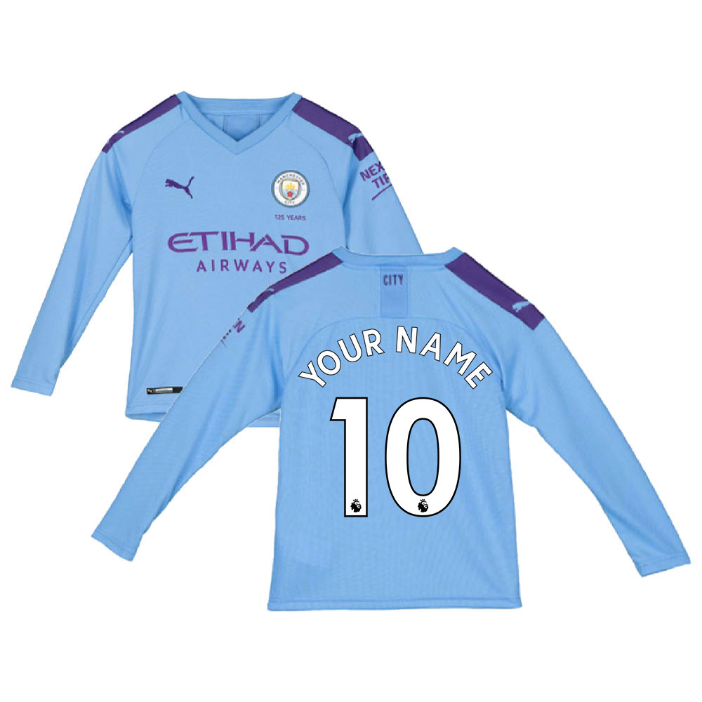 Click to view product details and reviews for 2019 2020 Manchester City Puma Home Long Sleeve Shirt Kids Your Name.
