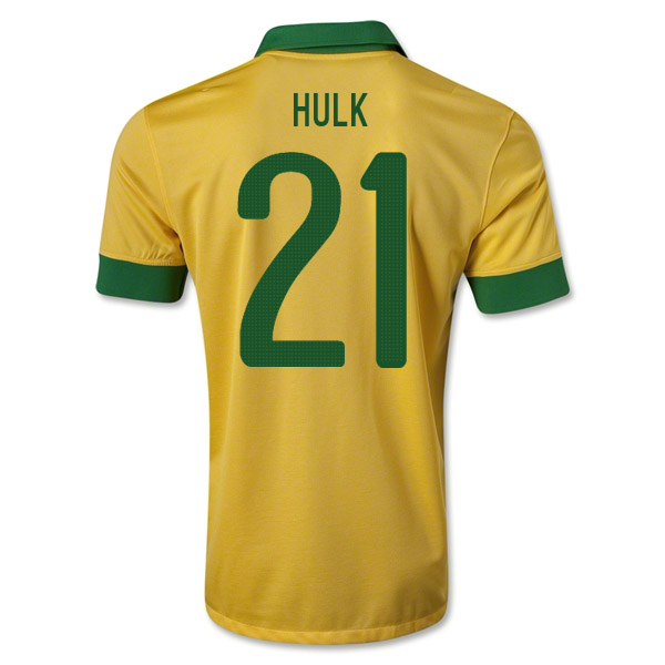 2013-14 Brazil Home Shirt (Hulk 21 