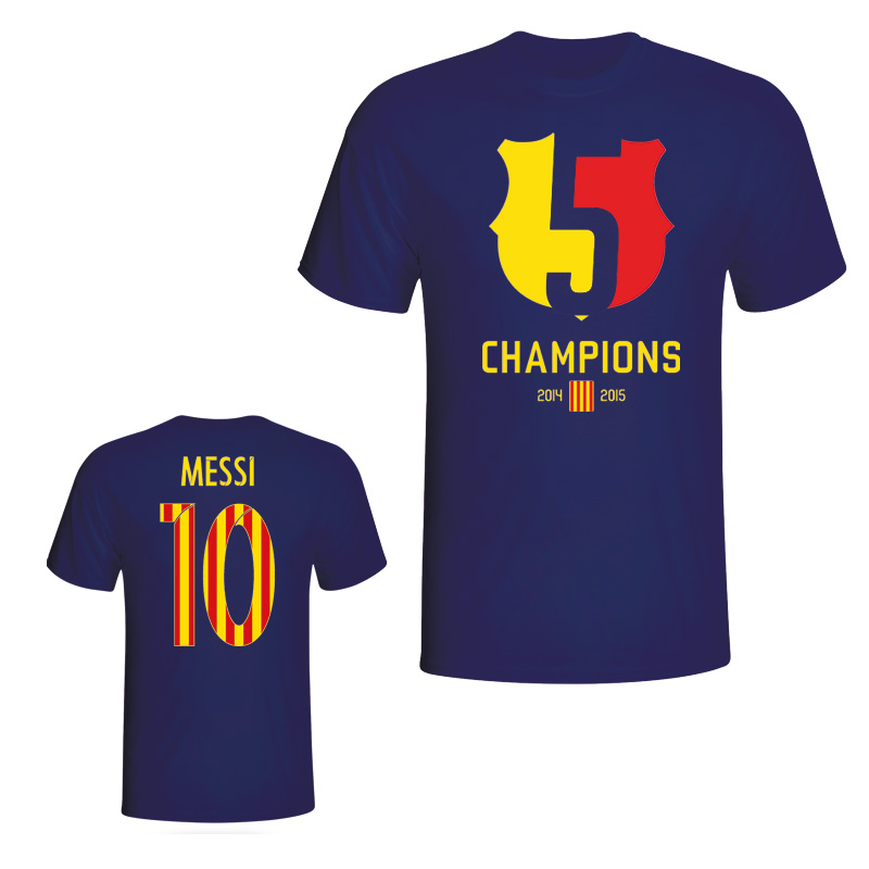 Click to view product details and reviews for Barcelona 2015 Lionel Messi Champions Tee Navy.