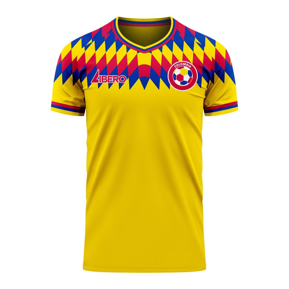 Colombia 20222023 Home Concept Football Kit (Libero) (Valderrama 10
