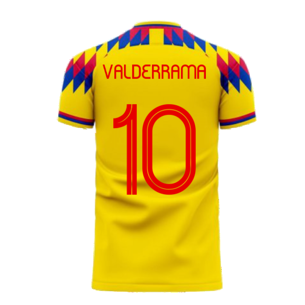 Colombia 20232024 Home Concept Football Kit (Libero) (Valderrama 10